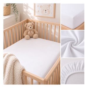 Juego de Sábanas Ajustables para Bebé 100% Algodón Suave, Transpirable, con Funda de Almohada, Ropa de Cama para Recién Nacido, Hecho en Turquía, OEM - Product Image 1