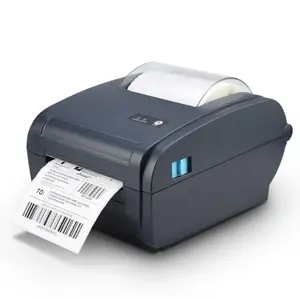 Desktop thermal transfer label barcode printer 108mm USB thermal transfer barcode label printer for retail