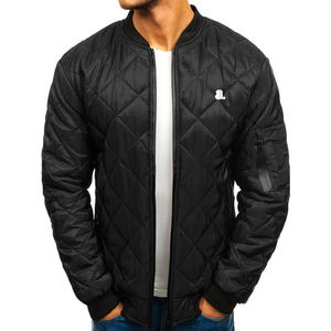 Chaqueta Bomber de Invierno para Hombre con Logo Estampado, Cierre Completo, Precio Bajo, Color Sólido, Estilo Urbano, Resistente al Viento, Secado Rápido - Product Image 4