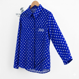 Camisa Formal de Negocios con Botones para Mujer Zeta Phi Beta Sorority, Camisa Tejida con Cuello y Botones Delanteros - Product Image 4