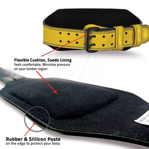 Professional Men's Cowhide Leather Weightlifting Belt High Quality <b>Light</b> Weight Heavy Duty Non-Slip Eco-Friendly Sustainable - Product Image 5