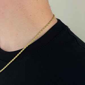 Collar con colgante de ónix azul de oro de 18 quilates, joyería para hombre, Colgante de Piedra hecho a mano, collar de oro elegante, regalo - Product Image 4