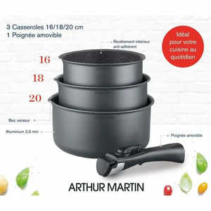 Juego de Ollas Arthur Martin Kitchen Drum Set, Colección Premium de Utensilios de Cocina - Product Image 2
