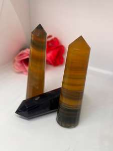 Venta al por mayor 12 facetas Arco Iris fluorita cuarzo cristal varita piedra preciosa pulida a mano para Feng Shui y curación nuevo estilo masajeador - Product Image 3