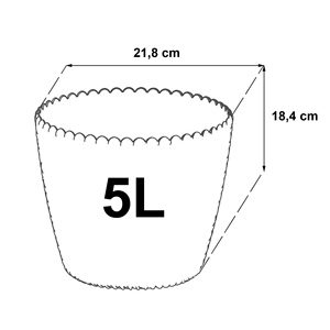 Lot de 4 pots de fleurs ronds en plastique Prosperplast Splofy 5L gris, 21,8x18,4cm + 1 lot de 6 outils de jardin GRATUIT - Product Image 2