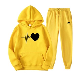 Nueva sublimación impresa con capucha conjunto de 2 piezas de alta calidad elegante mujer chándales 100% algodón orgánico al por mayor chándales - Product Image 6