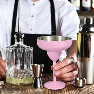 Divris DR-2201 <b>Stainless</b> Steel Cocktail <b>Glasses</b> 320ml Unbreakable Modern American Style Design Party Use Shape Wine Tumbler - Product Image 5