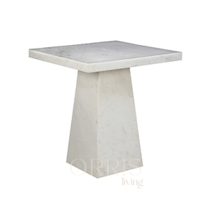 โต๊ะรับประทานอาหารหินอ่อนธรรมชาติโต๊ะแบบแท่นสี่เหลี่ยมทำมือทันสมัยเฟอร์นิเจอร์หรูหราสำหรับห้องครัวห้องรับประทานอาหารและร้านอาหาร - Product Image 4