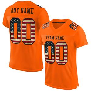 Authentic Custom <b>Mesh</b> American Football Jersey Short Sleeve Breathable Throwback Design Soccer Jersey Authentic Football Wear - Product Image 2