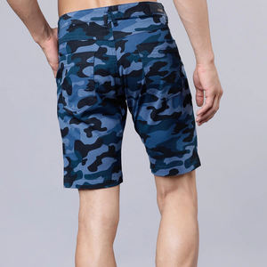 กางเกงขาสั้นผู้ชายสีน้ำเงินทึบสูงเป็นมิตรกับสิ่งแวดล้อมผ้าโพลีเอสเตอร์แบบมีหลายกระเป๋าลำลองแนวสตรีทสวมใส่กลางแจ้ง - Product Image 2