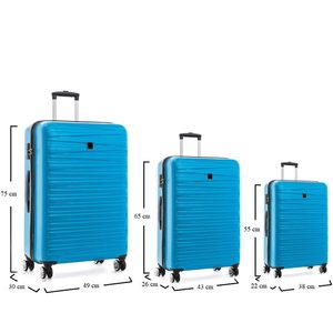 ชุดรถเข็น ABS ทนทาน3ขนาด38x22x55ซม. 43X26X65ซม. 49x30x75ซม. พร้อมชุดกระเป๋าเดินทาง - Product Image 2