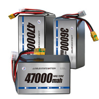Batterie semi-solide haute densité 6S 12S 18S 24S 47000mAh pour drone de transport lourd 20C 25C, pack de batteries pour drone de livraison haute performance