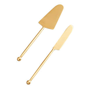 Hot Selling Metal Gold Cake and Server Set For Restaurant Hotel Wedding in Wholesale Price - Product Image 6