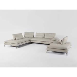 Contemporary <b>Chesterfield</b> <b>Sofa</b> Sectional Convertible Genuine Leather Set for Home Living Room Furniture - Product Image 2