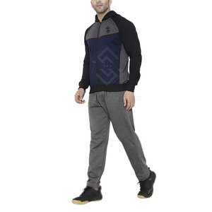 Ensemble de survêtement deux pièces en coton et polyester de qualité supérieure, à capuche, décontracté, uni, grande taille, pour l'hiver, en vente - Product Image 4