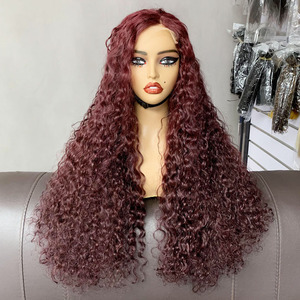 Créez une impression puissante et mémorable, des perruques naturelles en cheveux humains de luxe 5x5 de 26 pouces, spectaculaires, en couleur 99j. - Product Image 4