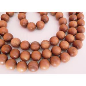 ลูกปัดไม้จันทน์ทรงกลมขัดเงาสำหรับเครื่องประดับแบบ DIY Mala และอุปกรณ์เสริมทางจิตวิญญาณมีจำหน่ายจำนวนมากจากอินเดีย - Product Image 1