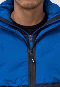 Veste bouffante à capuche et à manches longues pour hommes, légère, chaude, logo personnalisé, design de couleur bicolore pour l'extérieur - Product Image 5