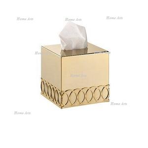 Latest Design Gold <b>Color</b> <b>Tissue</b> Napkin Box Square Shape Medium Size <b>Tissue</b> <b>Paper</b> Box for Wholesale Supplier - Product Image 1