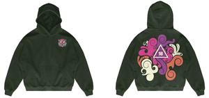 Sweat à capuche personnalisé lavé à l'acide OEM 450 GSM poids lourd Stone Wash Sunfaded Look No String Distressed Paint - Product Image 2