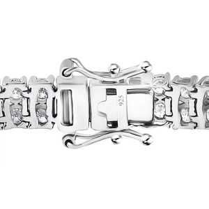 Bracelet tennis double couche en argent sterling 925 rond Moissanite à maillons en diamant Bijoux délicats pour mariage Bride Cadeau - Product Image 3