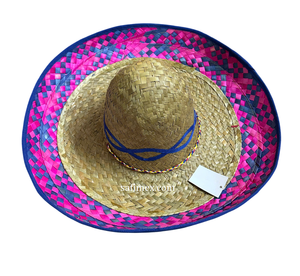 Sombrero Mexicano de Talla Única, Sombrero de Paja Multicolor de Ala Ancha para Disfraz, Fiesta Mexicana, Cuatro Estaciones - Product Image 4