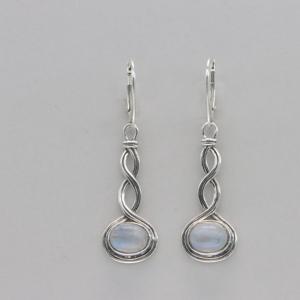Natural Rainbow Moonstone Gemstone <b>Drop</b> and Dangle <b>Earrings</b> 925 Sterling <b>Silver</b> <b>Silver</b> Hook Jewelry For Wholesale Suppliers - Product Image 2