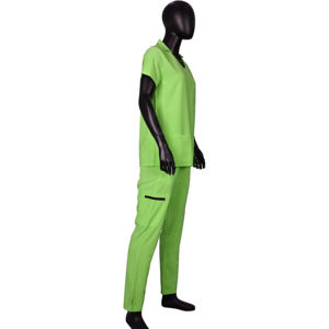 Ensembles d'uniformes de gommage fabriqués en usine sur mesure col montant à manches courtes pour les gommages cliniques uniformes de gommage opératoire médical pour soins infirmiers - Product Image 2