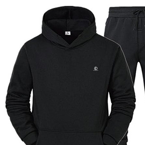 Chándal de gimnasio hecho a medida para hombre, ropa deportiva con capucha, conjunto de sudaderas al por mayor, chándal de hip hop para correr para hombre - Product Image 2
