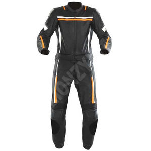 2025 personnalisé noir blanc en cuir véritable moto course costume hommes OEM respirant Anti-UV séchage rapide de haute qualité - Product Image 5