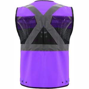 Chaleco de Seguridad Reflectante de Alta Visibilidad 100% Poliéster, Transpirable, para Construcción e Ingeniería, con Logotipo Personalizado, Fluorescente - Product Image 6