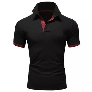Hommes de marque de haute qualité pour polos pour l'été respirant à manches courtes avec tissu tricoté à motif solide brodé - Product Image 6