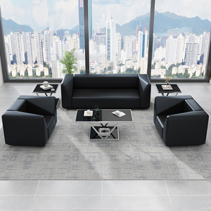 Sofá Modular de Oficina de Tres Plazas en Cuero PU Minimalista, con Espuma Resiliente Premium, para Recepción, Hogar, Escuela y Sala de Estar - Product Image 2