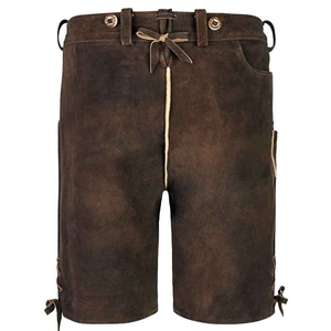 Most Hot Selling Lederhosen <b>Men</b> Authentic German Lederhosen Genuine Vintage Leather Dark <b>Brown</b> Oktoberfest 2025 Outfit - Product Image 3