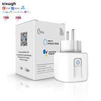 SIXWGH Vente en gros de prises intelligentes Wifi Tuya EU avec moniteur de puissance 16A/20A 110v-240v pour appareils domestiques avec Bluetooth