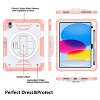 Housse de tablette robuste B2B TPU 360 °   Étui de transport rotatif avec dragonne pour iPad 11e et 10e génération (11 pouces) – Idéal pour les étudiants et les voyages en extérieur
