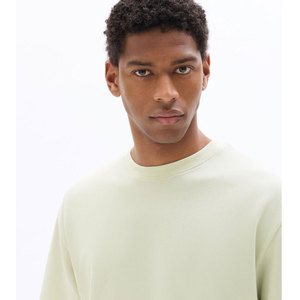 Camiseta de algodón de cuello redondo para hombre, corte holgado, premium, gruesa y lisa - Product Image 3