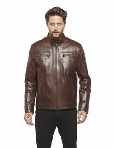 Chaqueta de Cuero Clásica para Hombre, Nuevo Diseño, Cómoda, Delgada, de Cuero Suave, en Talla Grande, Transpirable, para Invierno - Product Image 3