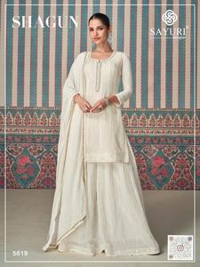 Elegant Women's <b>Three</b>-Piece Bollywood Style Outfit Embroidered Kurta Set with Kurta Palazzo Pants Festive Casual Styling - Product Image 3