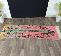 Modern Geometric Moroccan runner Shag Rug pink high quality high pile soft Abstract Design for Living room bed room kids room