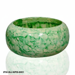 กำไลข้อมือไม้ทำมือสีเขียวและสีขาว ลายหินอ่อน สำหรับผู้หญิง เครื่องประดับโดดเด่น - Product Image 3