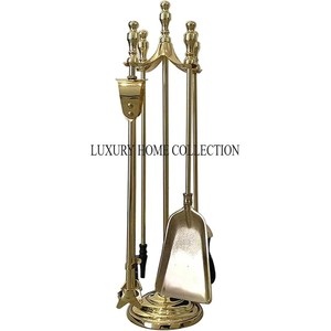 Large premium-quality black wrought iron fire pit tools with twisted handles and durable heavy-duty construction - Product Image 6