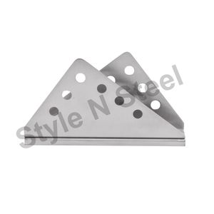 Almacenamiento decorativo moderno para servilletas, servilletero triangular de acero inoxidable, soporte para pañuelos con soporte de diseño de perforación - Product Image 3