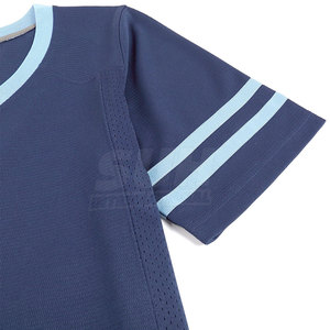 Vente d'usine - Prix abordable - Maillot d'été respirant en maille pour homme - Manches courtes - Col en V - Logo personnalisé - Couleurs et tailles variées - Vente en gros - Product Image 5