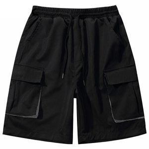 Cargo Styles Shorts Grandes Poches Hommes Streetwear Noir Baggy Shorts Mode - Product Image 1