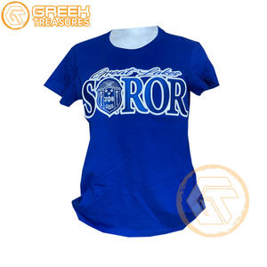 T-shirt pour femmes Zeta Phi Beta personnalisé en gros vêtements de sororité t-shirts en coton vêtements de fraternité pour femmes plus fines - Product Image 5