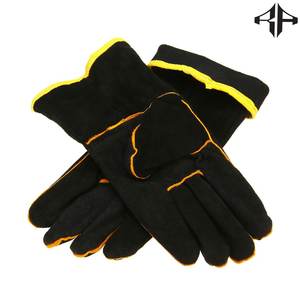 Haute Qualité Vache Split En Cuir Véritable Gants De Soudage Respirant Sécurité Travail En Plein Air Atlantique Couleur Personnalisée - Product Image 5