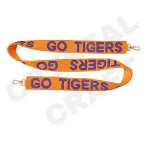 Correa de monedero con cuentas Who Dey, correas de bolsa de cuentas de semillas de oro blanco personalizadas, correa de cuentas personalizada para bolsos - Product Image 5