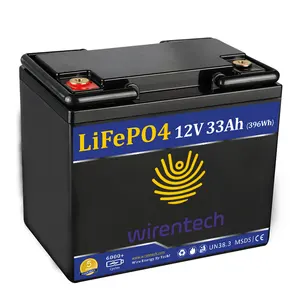 LiFePO4 बैटरी स्मार्ट 12V 33AH लिथियम बैटरी समर्थन कम तापमान चार्ज में बनाया-बीएमएस