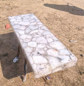 Sello de Ágata Pulida Artesanal, Decoración de Hogar de Lujo, Modelo de Flor Religiosa, Rectangular, de Resina de Ágata, Artesanía Exquisita para Mesa - Product Image 3